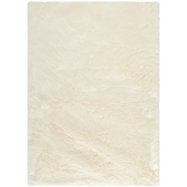 Safavieh Faux Sheep Skin FSS235A Ivory Rug 2&6x22 x 6&