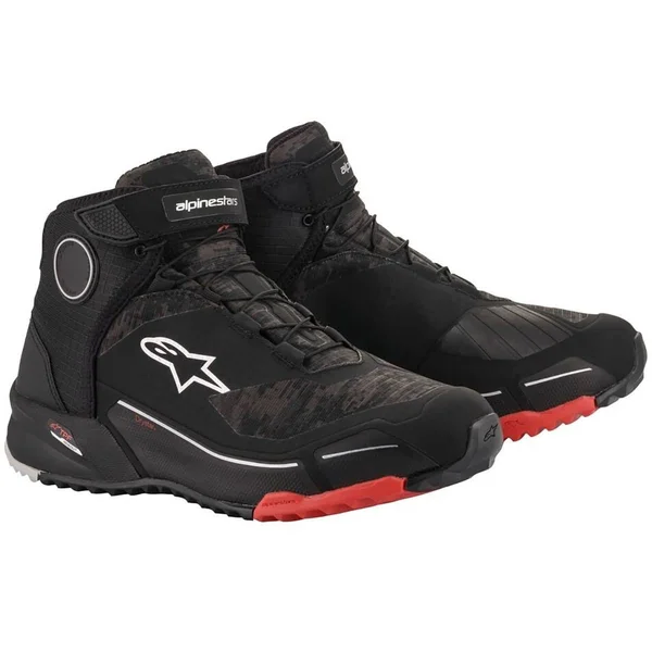 Alpinestars CR-X Drystar Riding Shoes - Black Camo/Red - 10