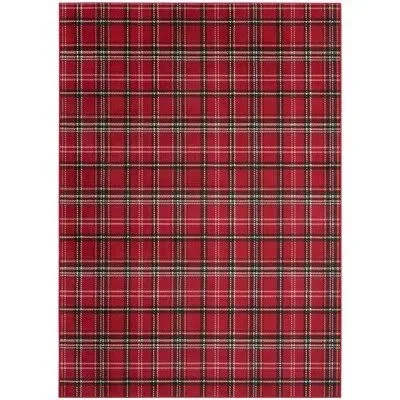 Longmont Plaid Red Area Rug Laurel Foundry Modern Farmhouse Rug Size: Rectangle 7& x 10&