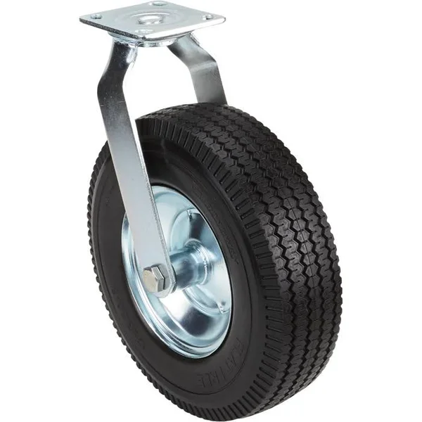 Strongway 12inch Swivel Flat-Free Solid Polyurethane Caster - 450-Lb. Capacity, Sawtooth Tread 22207008