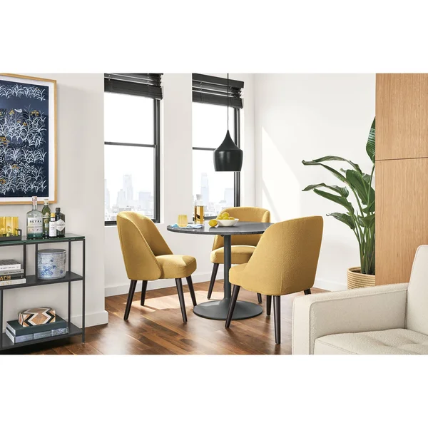 Room & Board, Modern Aria 27 Diameter Round Table, Maple Top w/ Stainless Steel Frame Base