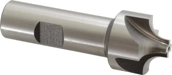 Niagara Cutter N14425 High Speed Steel Corner Rounding End Mill - Weldon Shank, Uncoated Finish, Roughing/Finishing Cut, Non-Cent