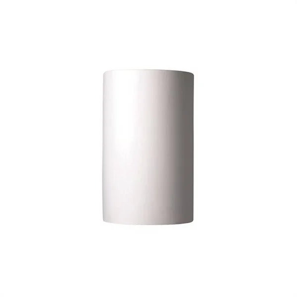 Justice Design Group CER-1265W-WHT Large Cylinder - Open Top & Bottom (Outdoor) in Gloss White