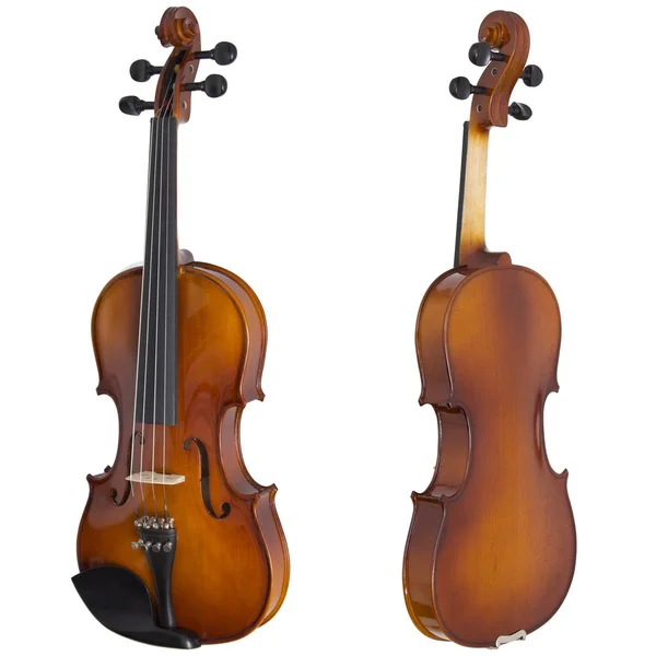 Cecilio CVN-300 Ebony Fitted Solid Wood Violin with D&Addario Prelude Strings - Size 1/2