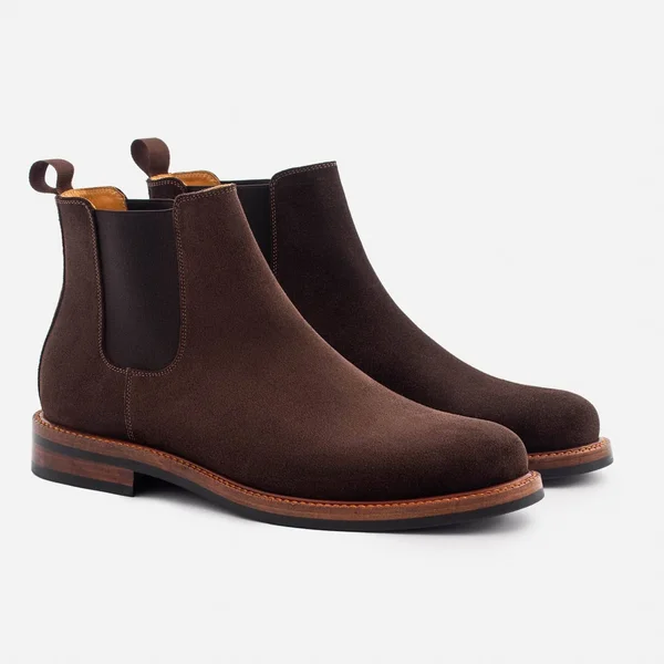 Beckett Simonon Preston Chelsea Boots - Suede - Brown, Size 9, Men's Boot