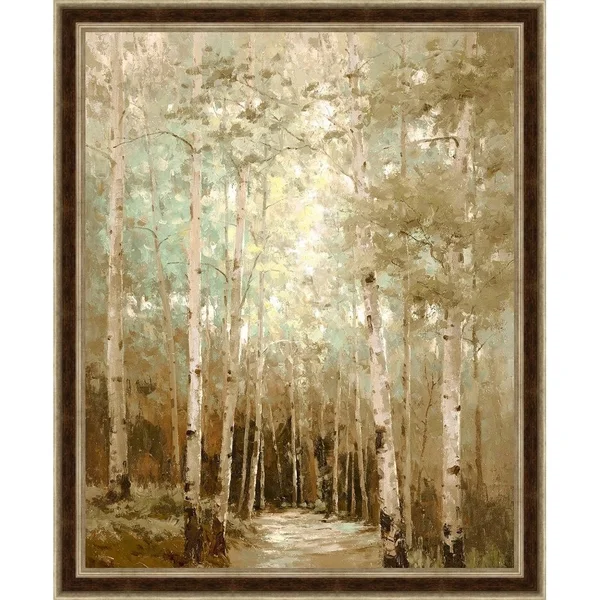 Aspens in The Light Framed Canvas Wall Art