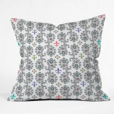Deny Designs Andi Bird Paisley Ornamental Throw Pillow Size: Small