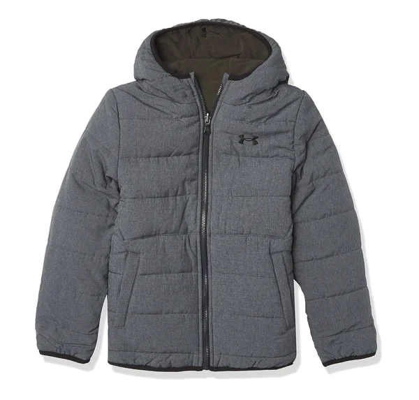 Under Armour Big Boys Reversible Pronto Puffer Jacket - Pitch Gray