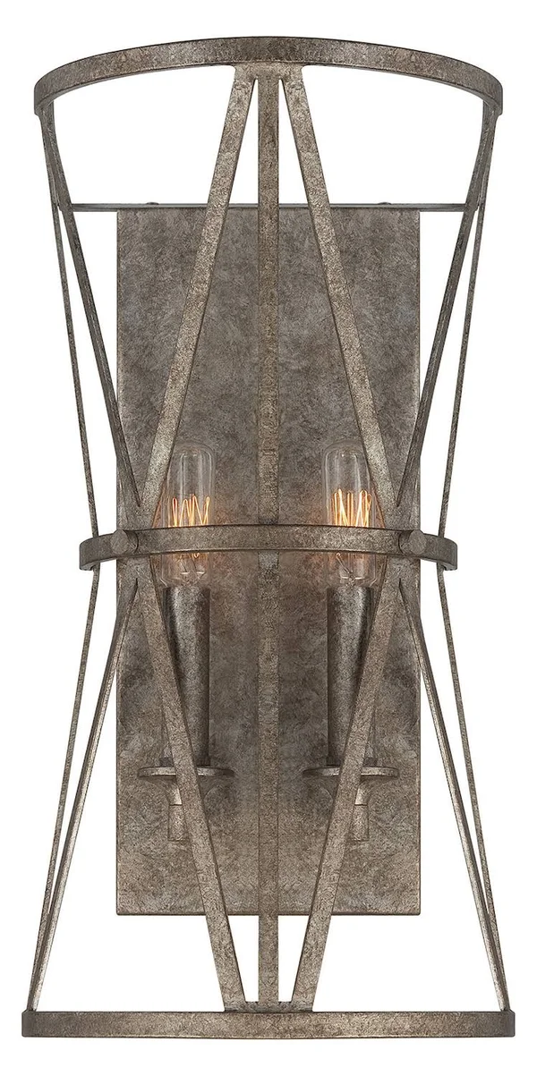 Savoy House 9-9124-2-285 Rail 2 Light Wall Sconce, Antique Nickel