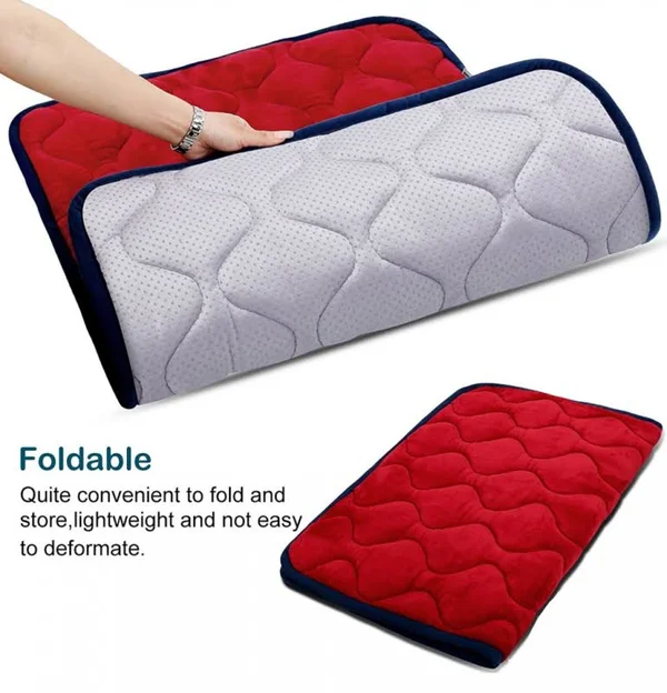 (120cm, Red) - Dog Bed Mat Washable - Soft Fleece Crate Pad - Anti-Slip Matress for Small Medium Large Pets by HeroDog