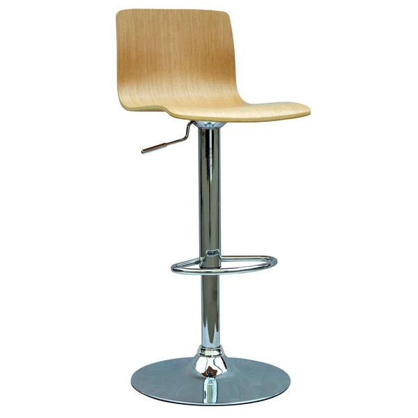 Somette Oak Bent Wood Pneumatic GAS Lift Adjustable Swivel Stool (White Oak Adjustable Height Swivel Stool)