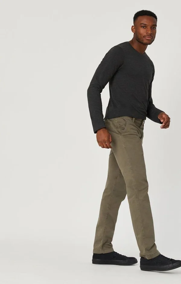 Mavi Men's Edward Chino in Edward Dusty Olive Twill, Men's Pants