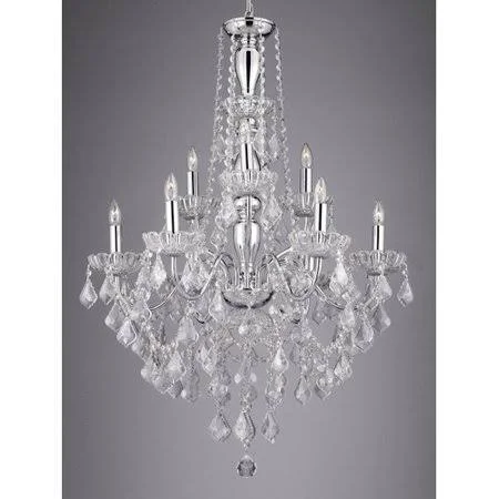 Everything Home Royal 9-Light Crystal Chandelier - Silver J2-1054