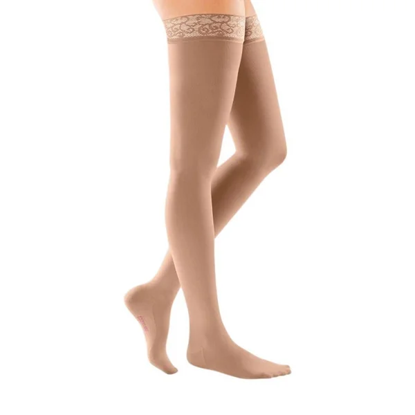 Mediven Comfort, 20-30 mmHg, Thigh High w/ Lace Top-Band, Closed Toe Wheat, IV