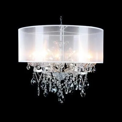 Eisley 6 - Light Candle Style Drum Chandelier with Crystal Accents House of Hampton Finish: Crystal