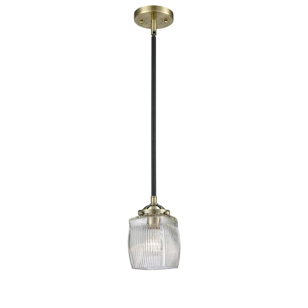 Innovations 284-1S-BAB-G302 Black Antique Brass Colton 1 Light Mini Pendant