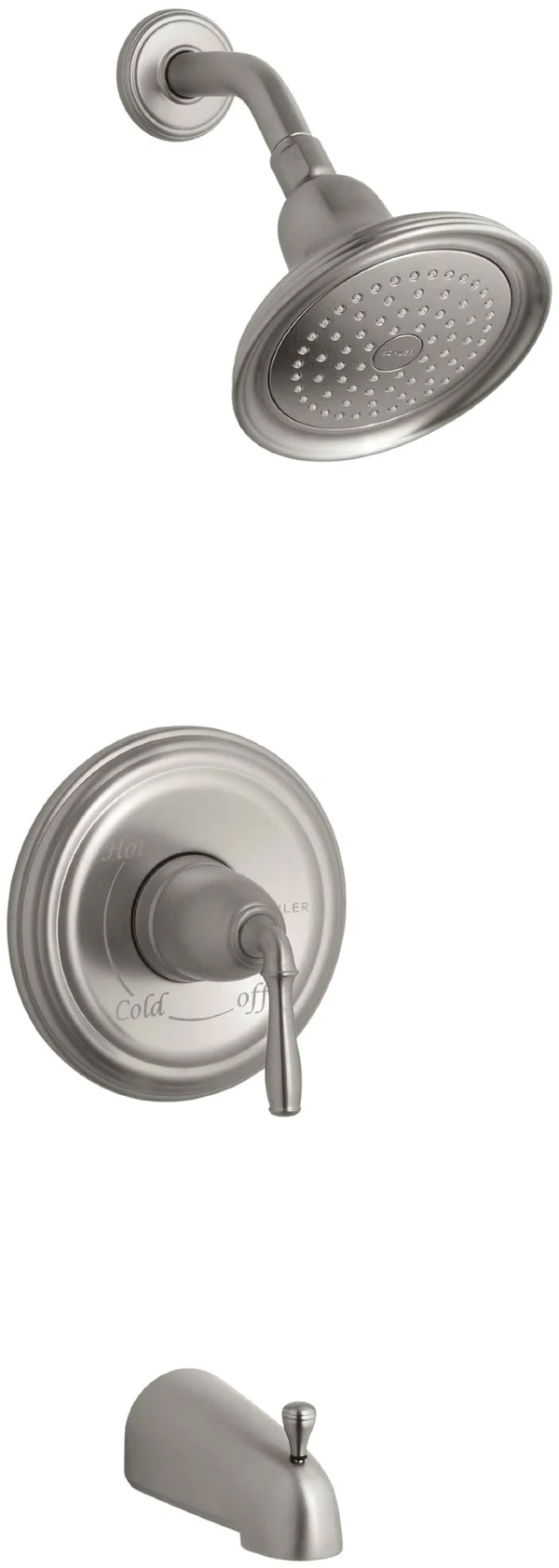 KOHLER K-T395-4-BN Devonshire Rite-Temp Pressure-Balancing Bath and Shower Faucet Trim, Vibrant Brushed Nickel
