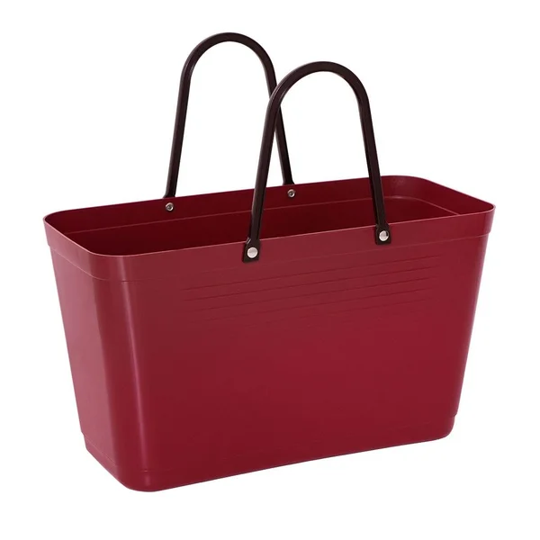 Hinza Bag Green Bordeaux Large - Baskets Plastic Red - 57