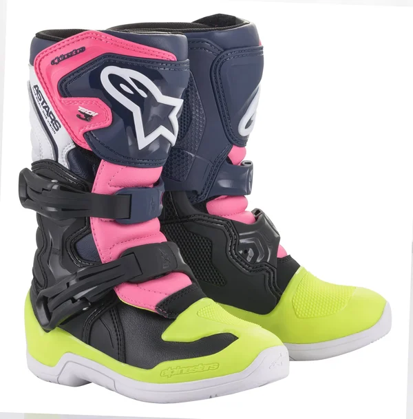 Alpinestars Black/Blue/Pink Kids Tech 3S Boots