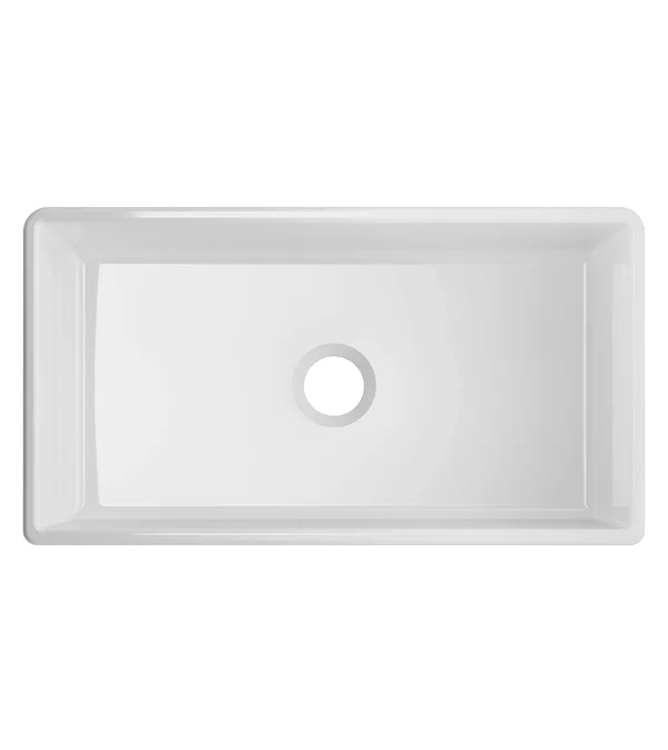 Winpro WPL3318S Fireclay 33x22 L x 18x22 W Farmhouse Kitchen Sink