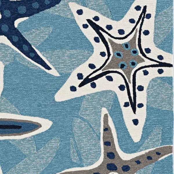 90x22 x 114x22 Blue Polypropelene Rug
