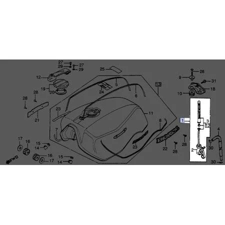 Honda 1979-1980 CB Petcock Assembly 16950-422-015