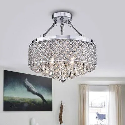 Bronaugh 4 - Light 15x22 Chandelier Style Tiered Semi Flush Mount House of Hampton