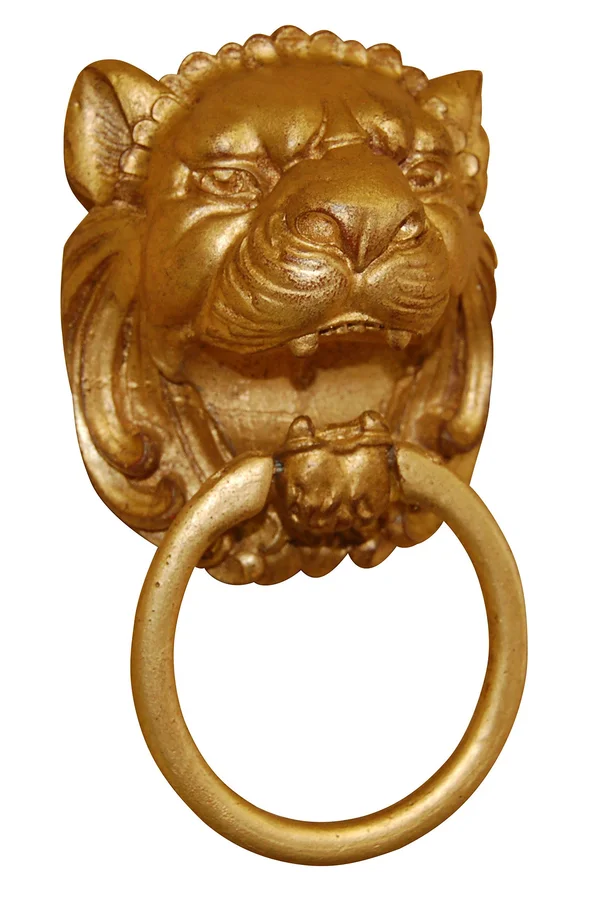 Hickory Manor Lion Head Towel Holder-Gold Leaf HM871TH GL