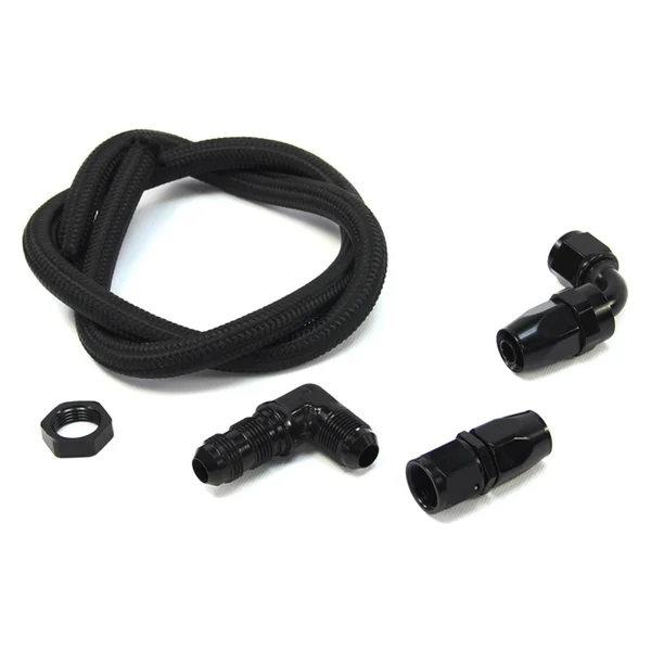 Nitrous Outlet 90 Blow Down Kit with 90 Bulk Head Fitting (Black Fittings)
