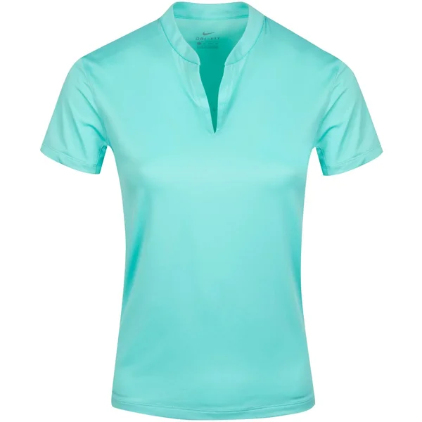 Nike Womens Dry Open Placket Polo Light Aqua - W19