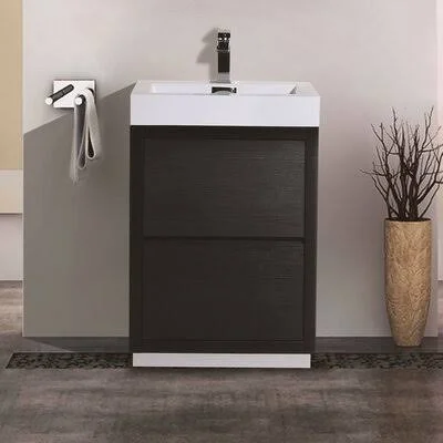 Tenafly 24x22 Single Bathroom Vanity Set Wade Logan Base Finish: Black