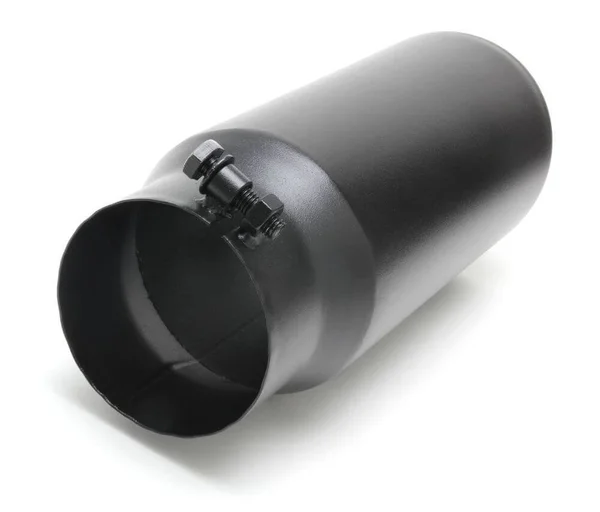 Hedman Hedders 17221 - Hot Tip Exhaust Tip - Black Glossy Bolt on 4x22 Inlet x 5x22 Outlet x 12x22 Length - Rolled Slant Tip Sty