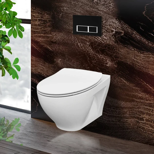 StormOn Dual-Flush Elongated Wall-Mount Toilet (Seat Included)