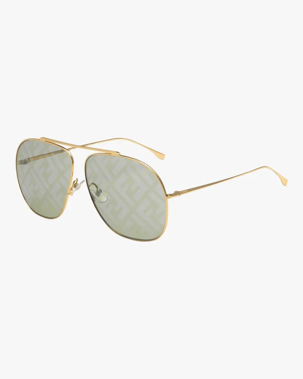 Fendi FF 0407/G/S PEF Gold Green Sunglasses