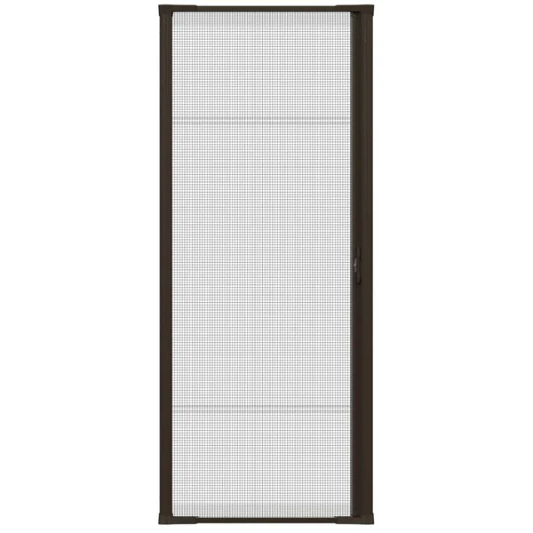 Larson Brisa 36-in x 96-in Brown Aluminum Frame Retractable Screen Door - 77210481