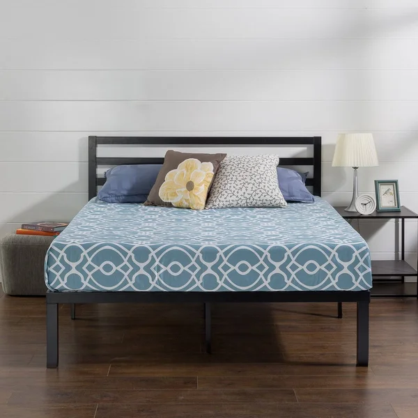 Zinus Quick Lock 14 inch Metal Platform Bed Frame with Headboard - Mattress Foundation, No Box Spring Needed, King