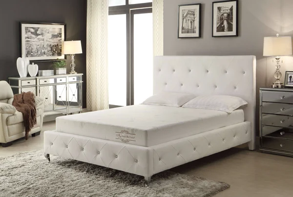 AC Pacific 8-Inch Memory Foam Mattress Covered in A Soft Aloe Vera Fabric, Twin