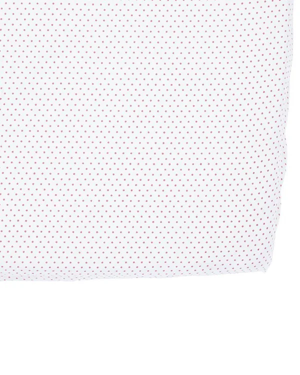 Pehr Pin Dot Crib Sheet in Fuchsia