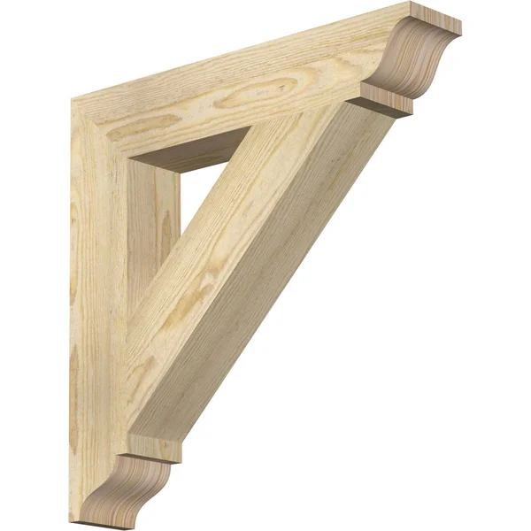 Ekena Millwork BKT04X22X22TRA01RDF Traditional Rough Sawn BRACKET, 4x22 Width x 22x22 Depth x 22x22 Height, Douglas Fir
