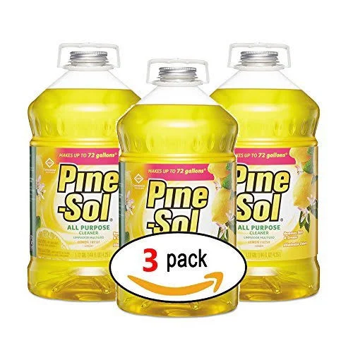 Clorox 35419 Pine-Sol Lemon Fresh All-Purpose Cleaner Bottle, 144-Ounce 3-Pack