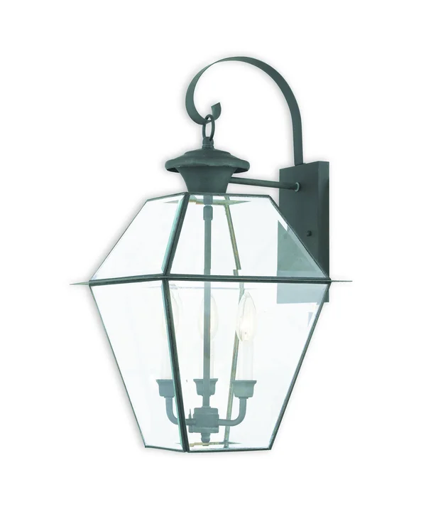 Livex Lighting 2381-61 Westover 3 Light Outdoor Wall Lantern - Charcoal