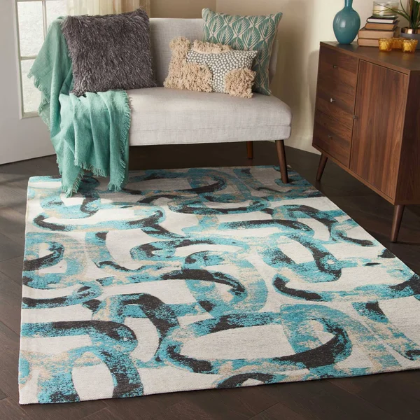 Nourison Studio NYC Design OM004 Glacier 2&3x22 x 7&6x22 Runner Area Rug