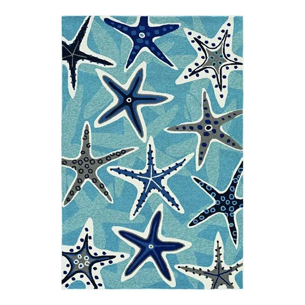 90x22 x 114x22 Blue Polypropelene Rug