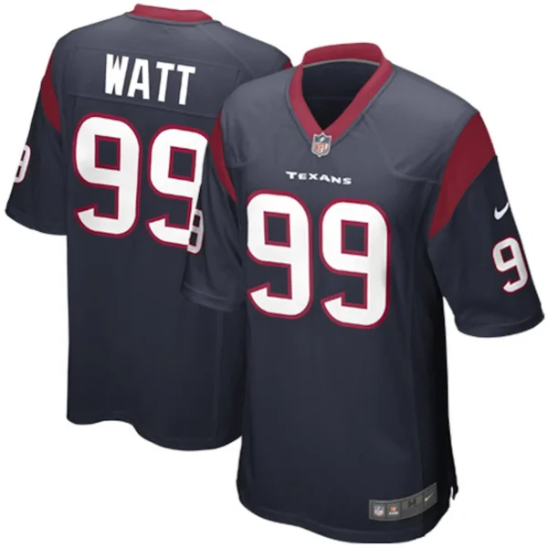 Jj Watt Houston Texans Nike Youth Team Color Game Jersey - Navy Blue