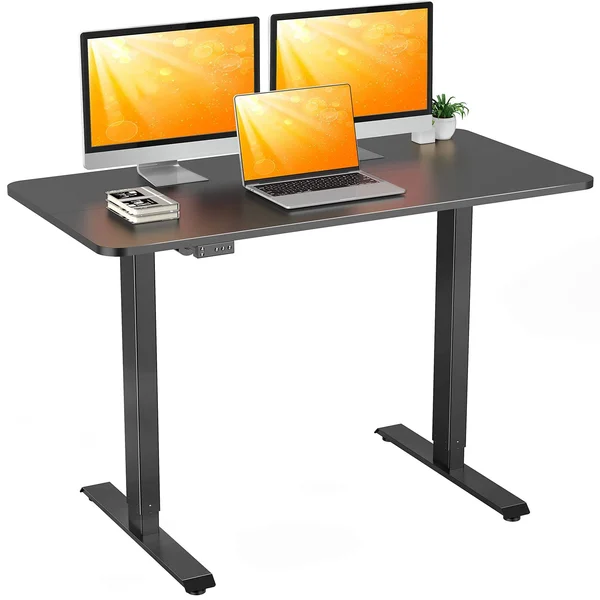 Ergear Electric Height Adjustable Standing Desk - 48 x 24 Inches Stand Up Desk Workstation, Sit Stand Desk Home Office Table with
