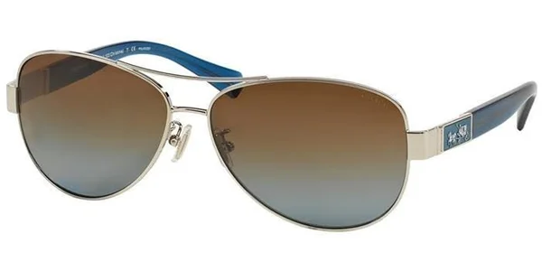 Coach HC7047 L103 Christina Sunglasses - Silver/Blue
