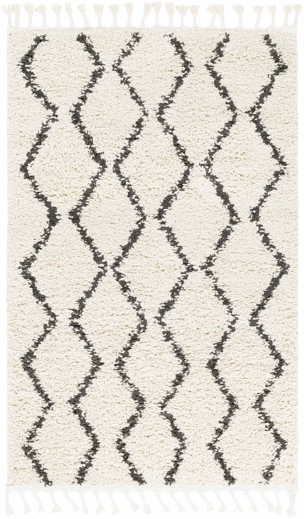 Bohemian BHS-0025417 Turkish Poly Beige Chevron Door Rug - 3' x 5'