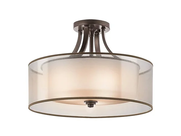 Semi Flush 4 Light Fixtures with Mission Bronze Finish Medium Bulb Type 20x22 400 Watts