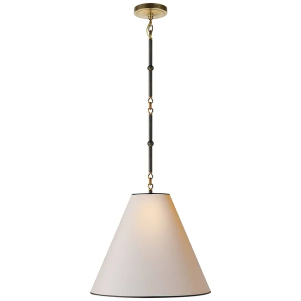 Visual Comfort - TOB 5090BZ/HAB-NP/BT - One Light Pendant - Goodman - Bronze with Antique Brass