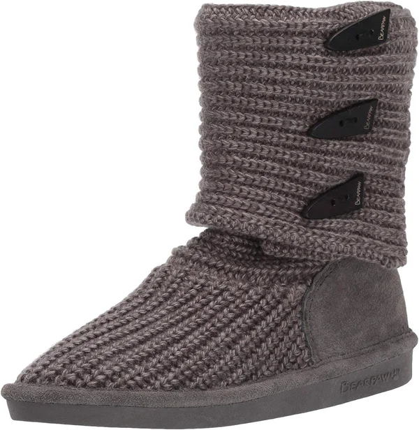 Bearpaw Women's Knit Tall Boot Gray 5